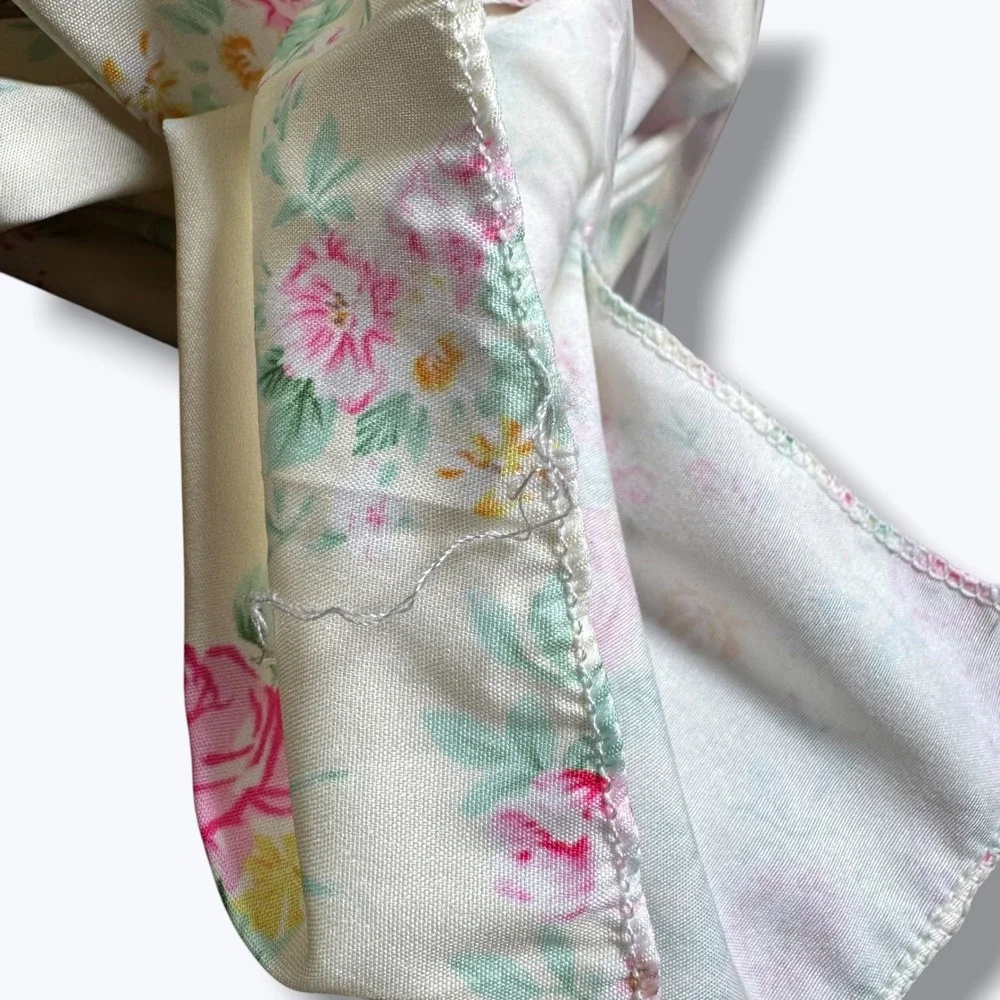 Cottagecore Floral Milkmaid Maxi Dress Puff Sleeve Square Neck Cream M Spring